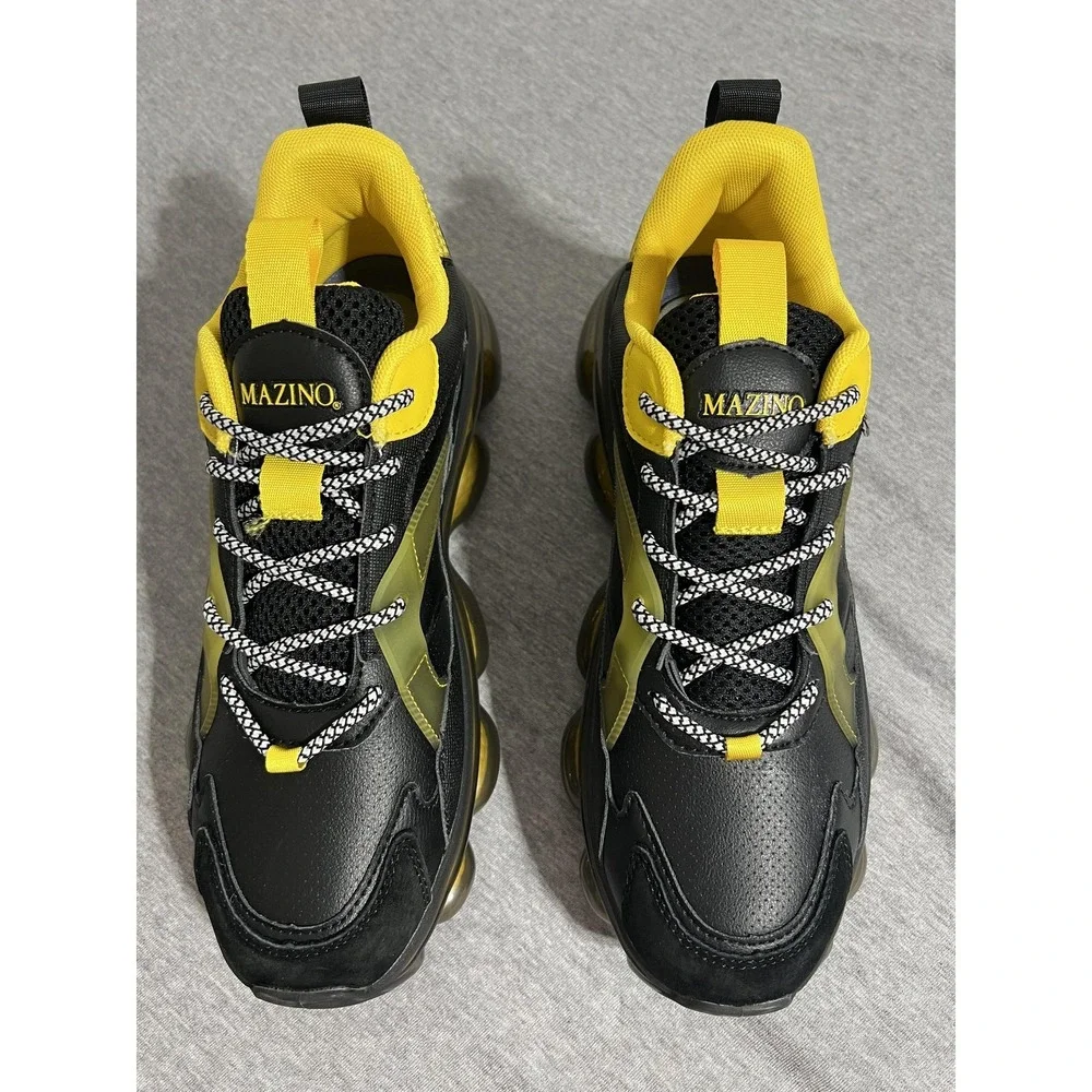 Mazino Shoes Mens Size 8 Black Yellow Eclipse Chunky‎ Dad Sneakers Eclipse-000